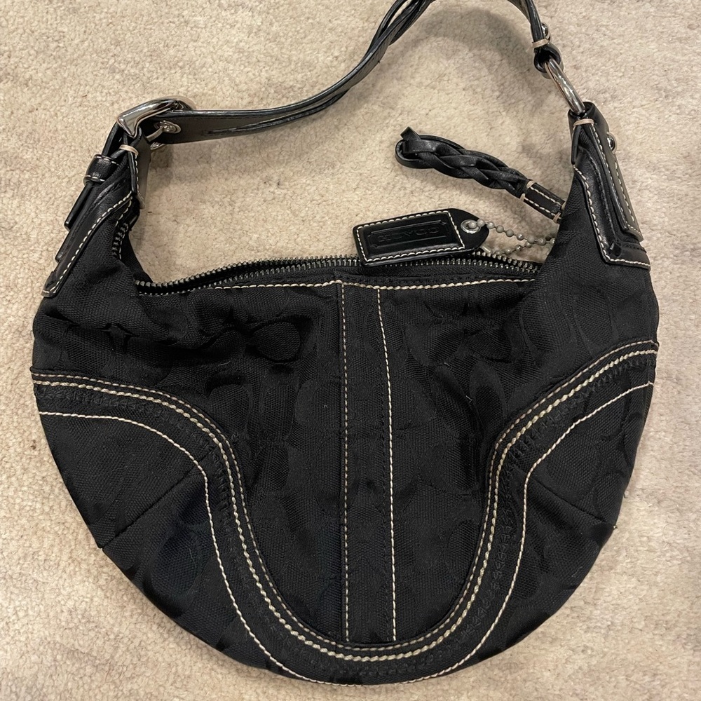 Black coach Monogram bag- vintage!